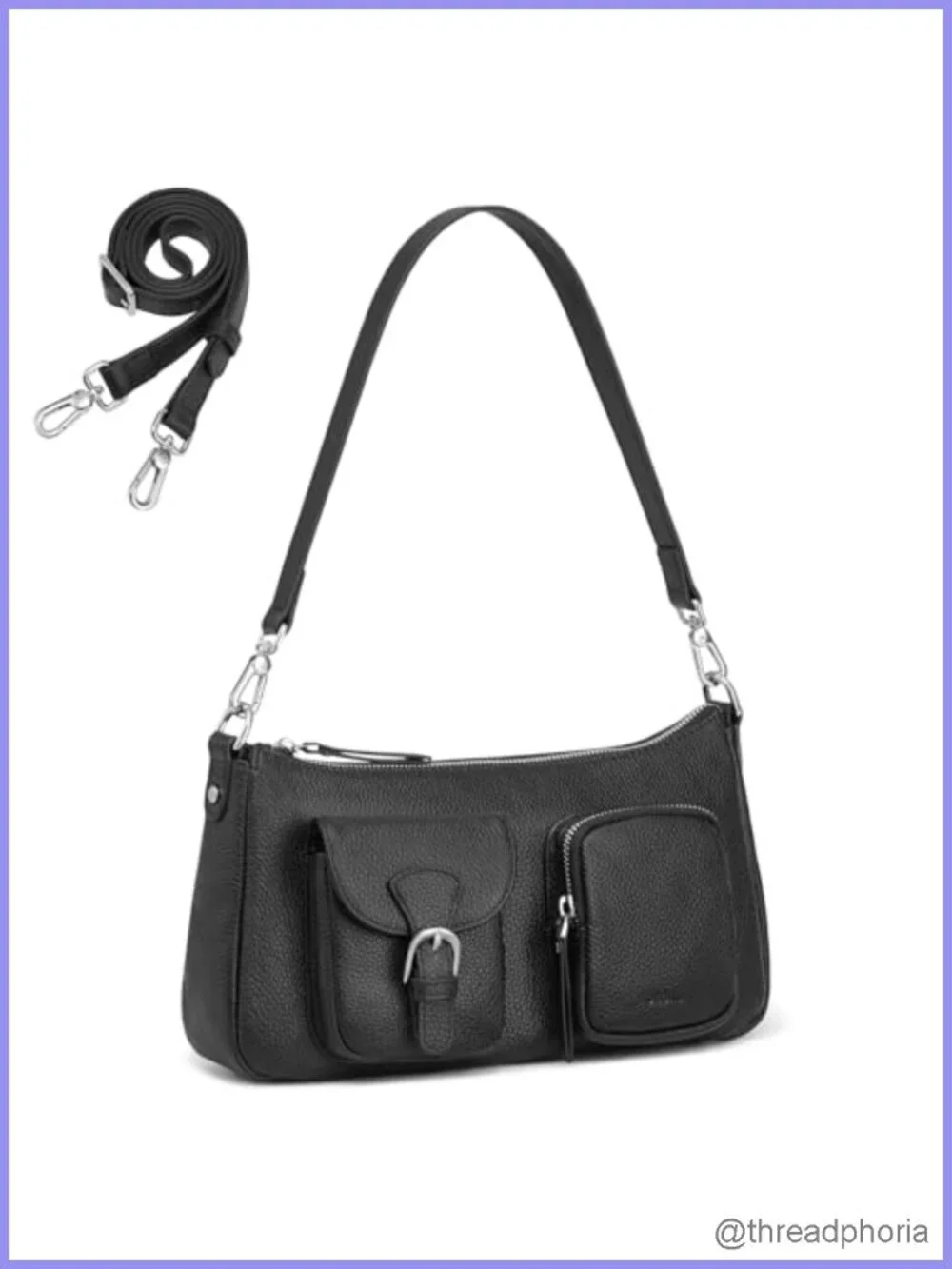 Genuine Pebbled Cowhide Leather Hobo Bag Women Crossbody Shoulder Purse Handbag